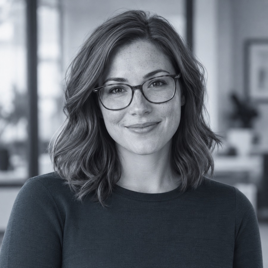 AI-generated portrait of Anna, CGG’s AI coordinator